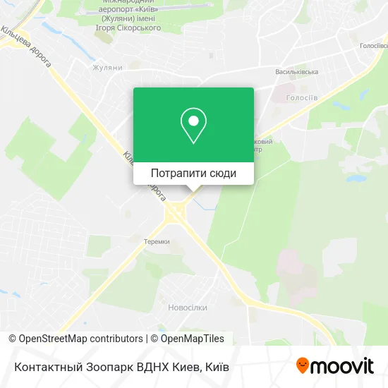 Карта Контактный Зоопарк ВДНХ Киев