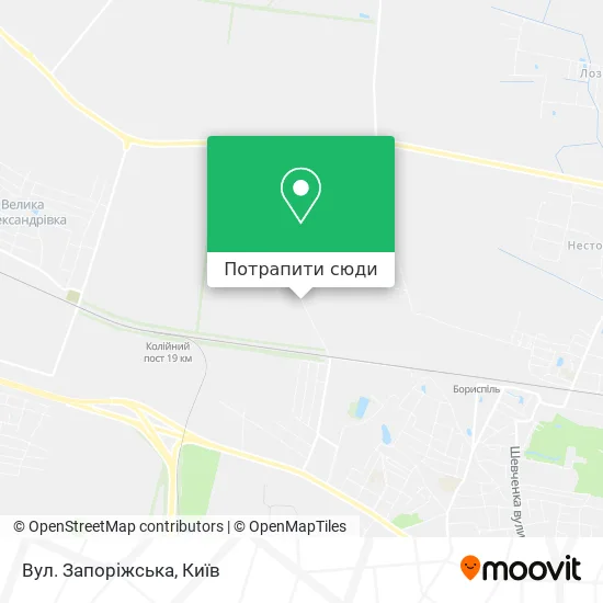 Карта Вул. Запоріжська
