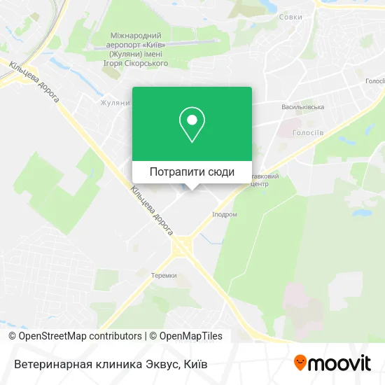 Карта Ветеринарная клиника Эквус