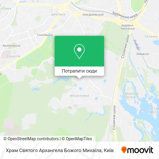 Карта Храм Святого Архангела Божого Михаїла