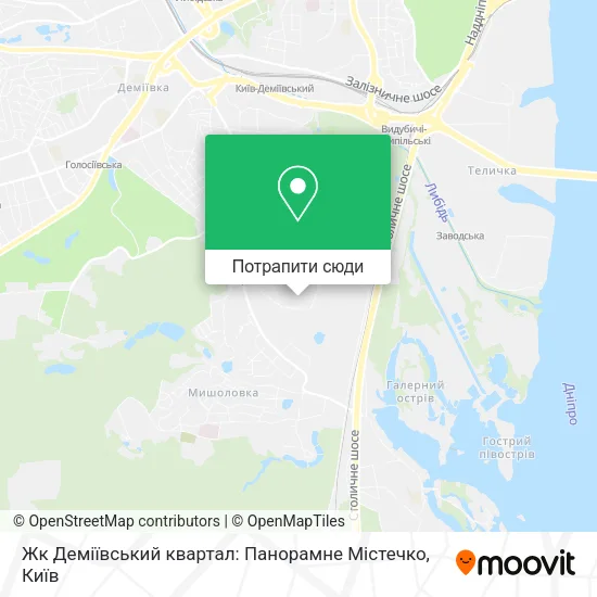 Карта Жк Деміївський квартал: Панорамне Містечко