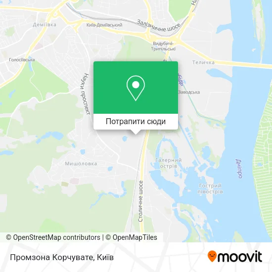 Карта Промзона Корчувате