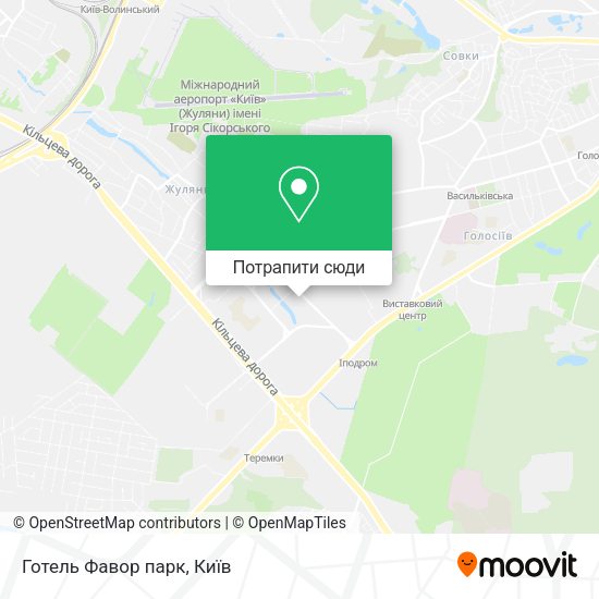 Карта Готель Фавор парк