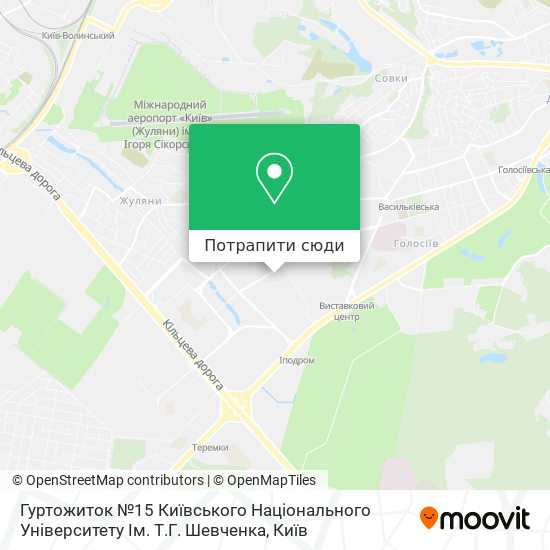 Карта Гуртожиток №15 Київського Національного Університету Ім. Т.Г. Шевченка