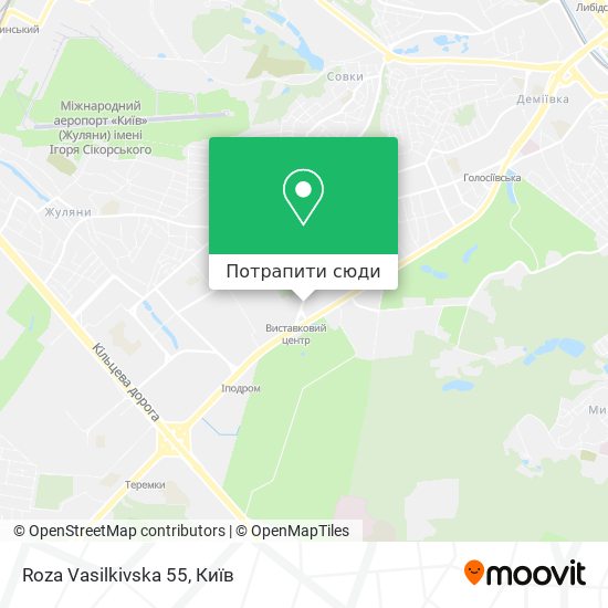 Карта Roza Vasilkivska 55