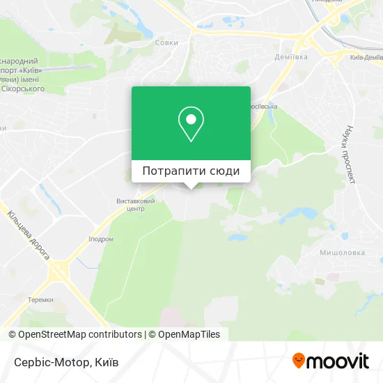 Карта Cepbic-Motop