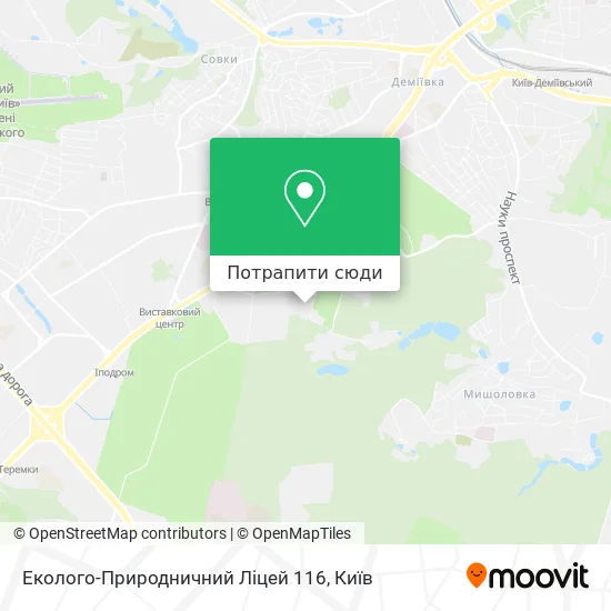 Карта Еколого-Природничний Ліцей 116