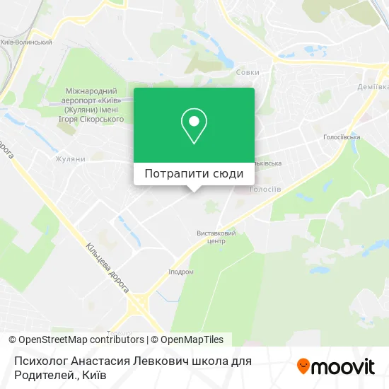 Карта Психолог Анастасия Левкович школа для Родителей.