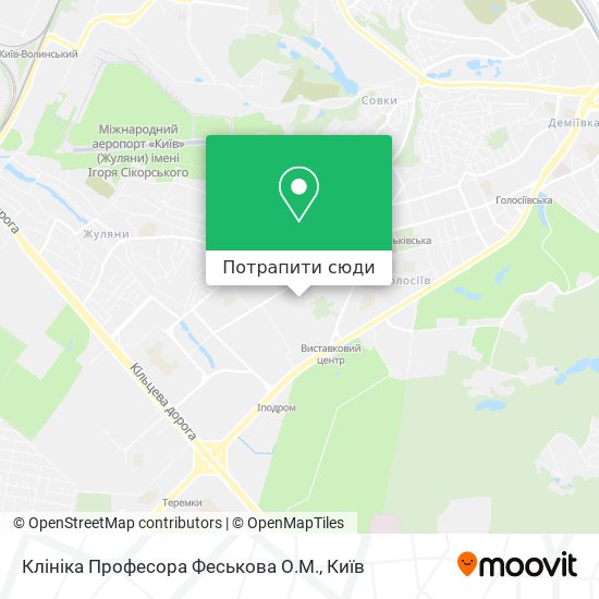 Карта Клініка Професора Феськова О.М.
