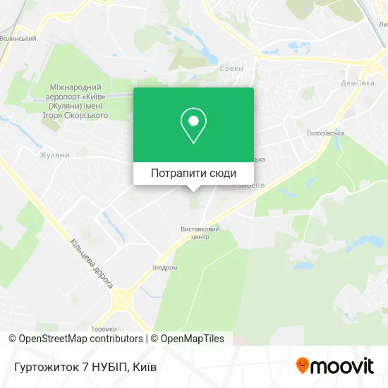 Карта Гуртожиток 7 НУБІП