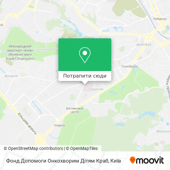 Карта Фонд Допомоги Онкохворим Дітям Краб