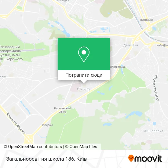 Карта Загальноосвітня школа 186