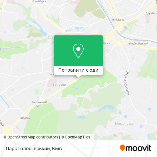 Карта Парк Голосіївський