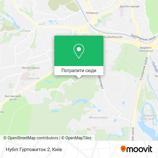 Карта Нубіп Гуртожиток 2
