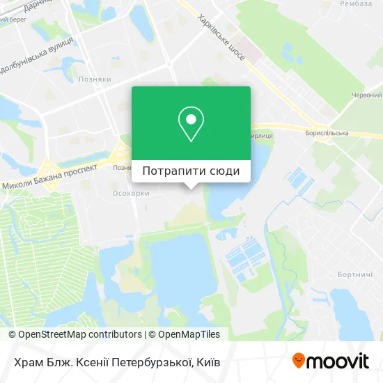 Карта Храм Блж. Ксенії Петербурзької