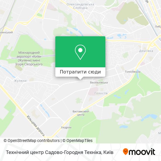 Карта Технічний центр Садово-Городня Техніка