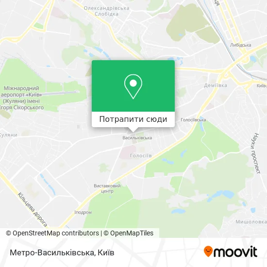 Карта Метро-Васильківська