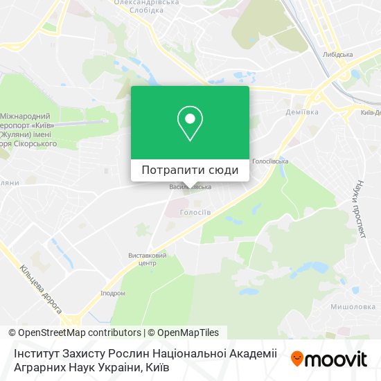 Карта Інститут Захисту Рослин Національноі Академіі Аграрних Наук Украіни