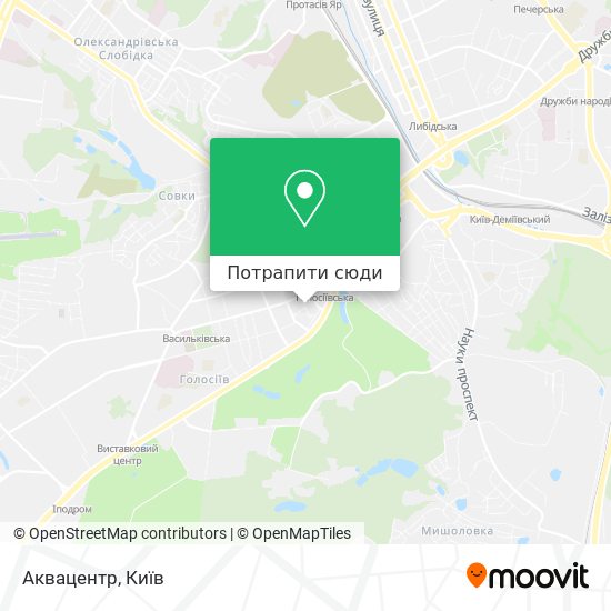 Карта Аквацентр