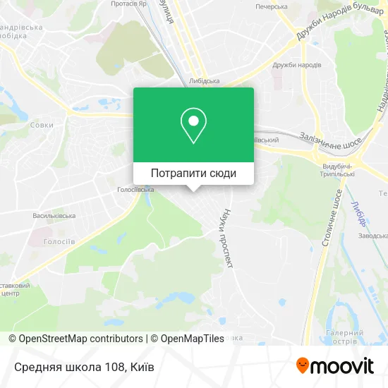 Карта Средняя школа 108