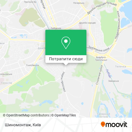 Карта Шиномонтаж