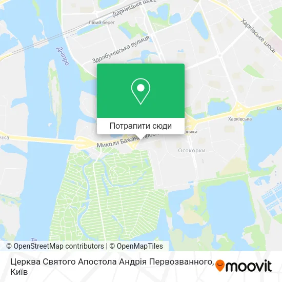 Карта Церква Святого Апостола Андрія Первозванного