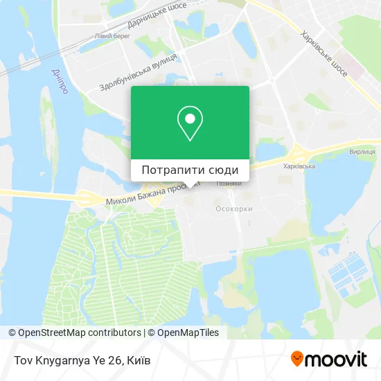 Карта Tov Knygarnya Ye 26