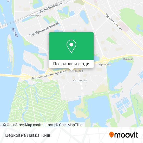Карта Церковна Лавка