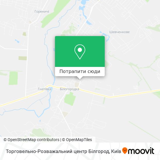 Карта Торговельно-Розважальний центр Білгород