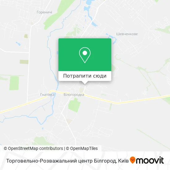 Карта Торговельно-Розважальний центр Білгород
