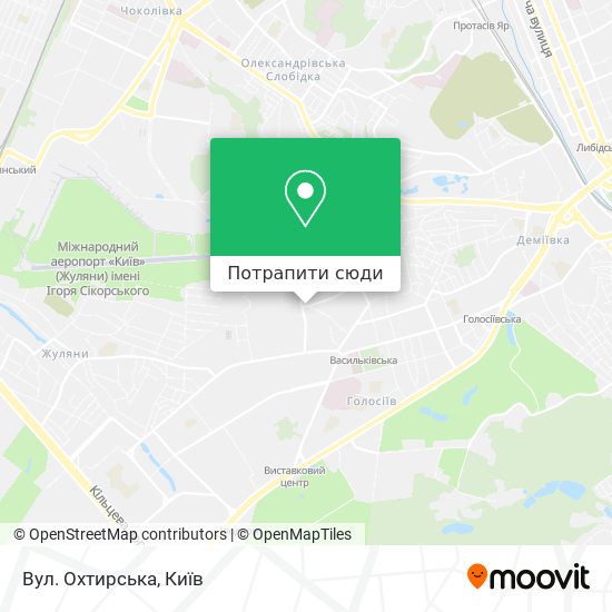 Карта Вул. Охтирська