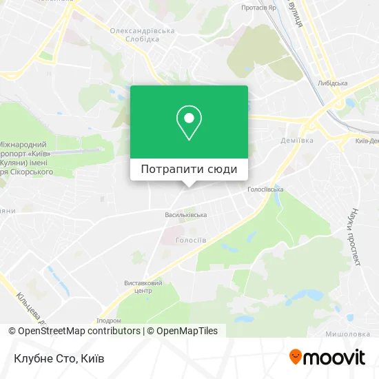 Карта Клубне Сто