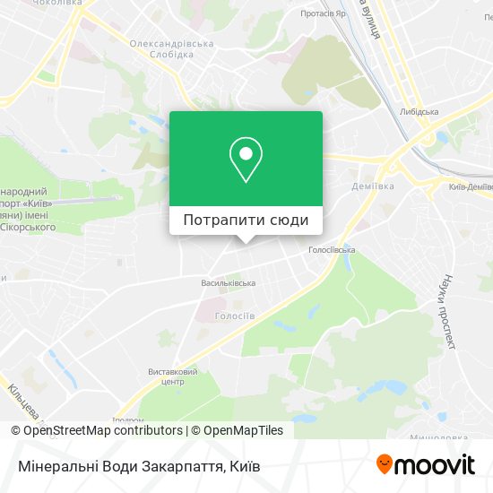 Карта Мінеральні Води Закарпаття