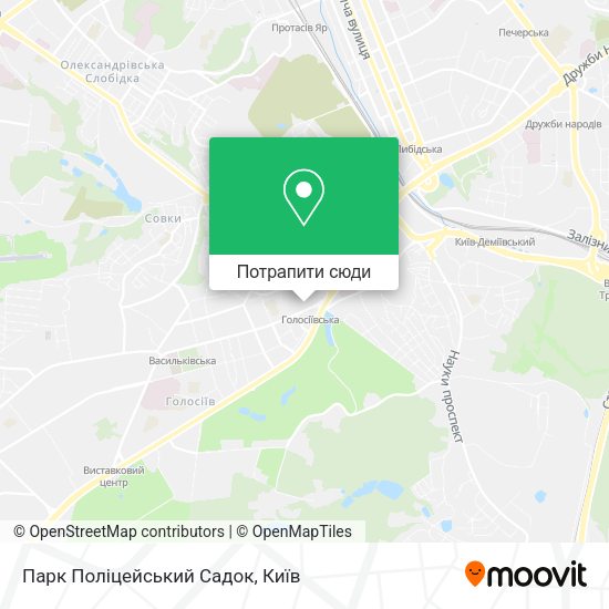 Карта Парк Поліцейський Садок