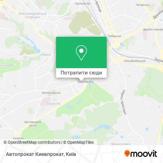 Карта Автопрокат Киевпрокат