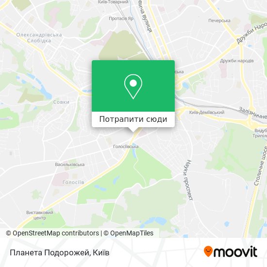 Карта Планета Подорожей