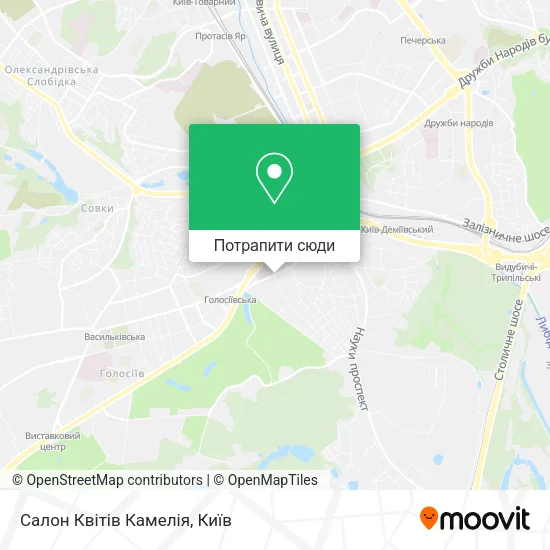 Карта Салон Квітів Камелія
