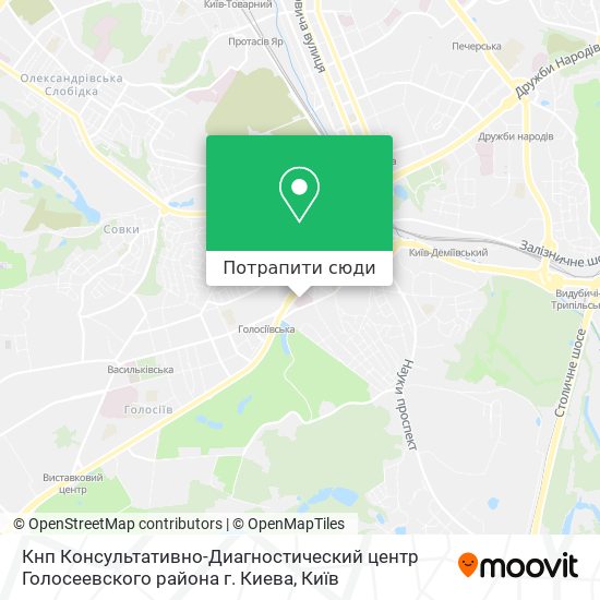 Карта Кнп Консультативно-Диагностический центр Голосеевского района г. Киева