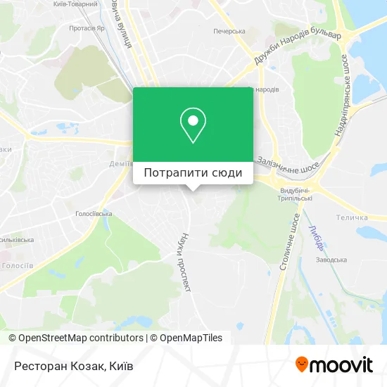 Карта Ресторан Козак