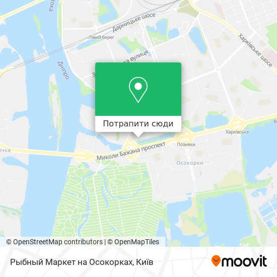 Карта Рыбный Маркет на Осокорках