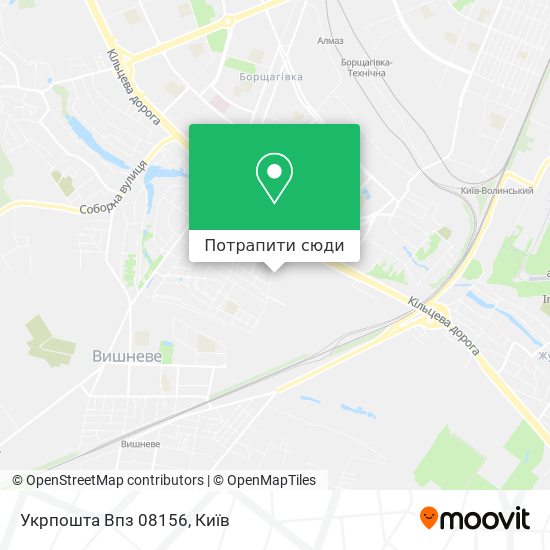 Карта Укрпошта Впз 08156