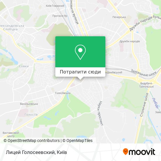 Карта Лицей Голосеевский