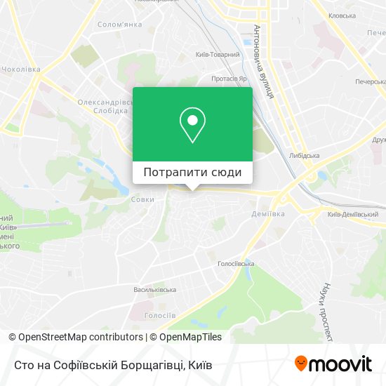 Карта Сто на Софіївській Борщагівці