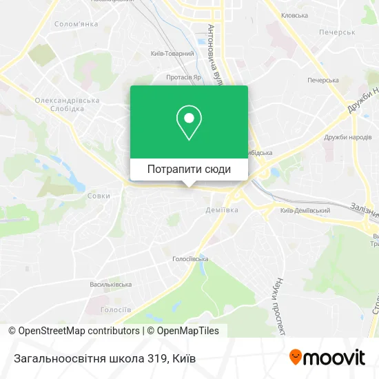 Карта Загальноосвітня школа 319