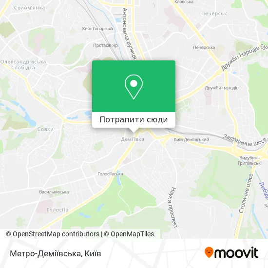 Карта Метро-Деміївська