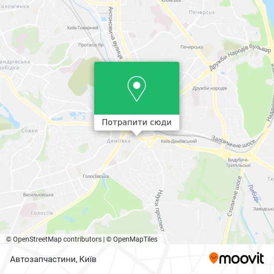 Карта Автозапчастини