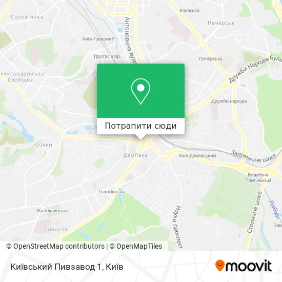 Карта Київський Пивзавод 1