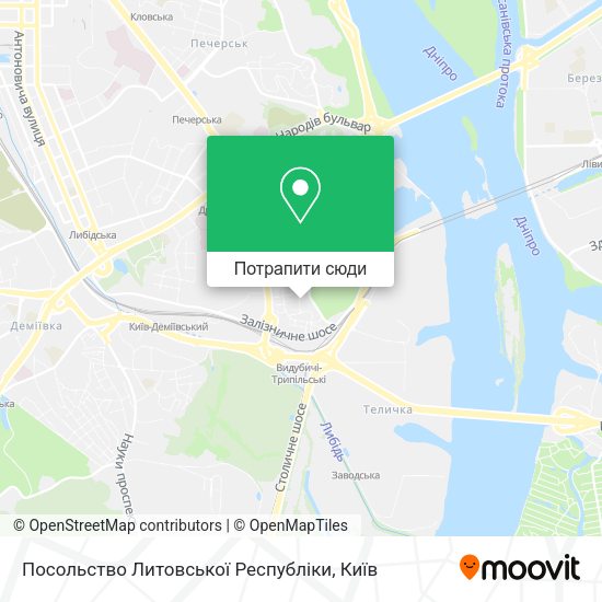 Карта Посольство Литовської Республіки