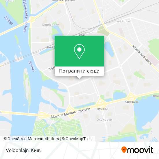 Карта Veloonlajn