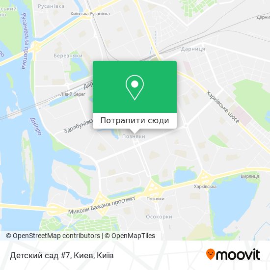 Карта Детский сад #7, Киев